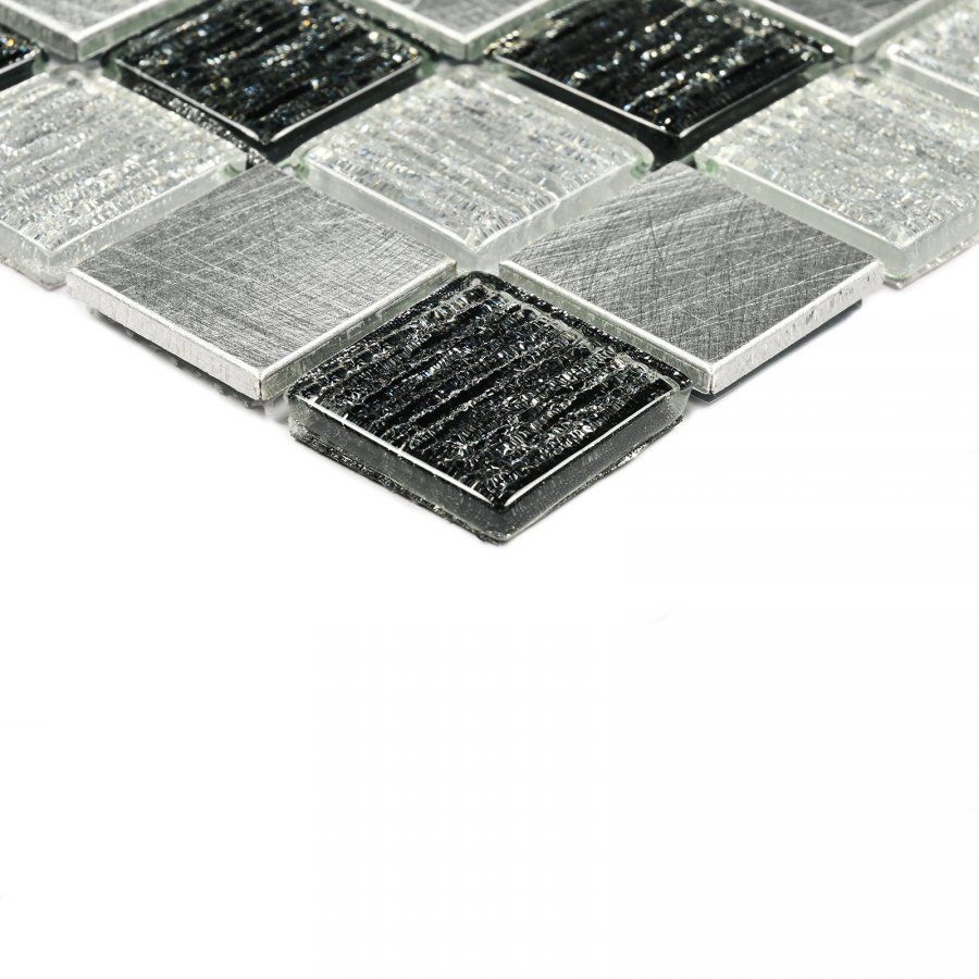 Мозаика Bonaparte (Бонапарт) Trend Silver Глянцевая 30x30 см (чип 2,3x2,3 см)