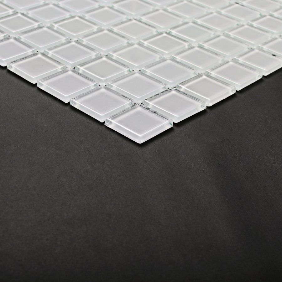 Мозаика Bonaparte (Бонапарт) White glass Глянцевая 30x30 см (чип 2,5x2,5 см)