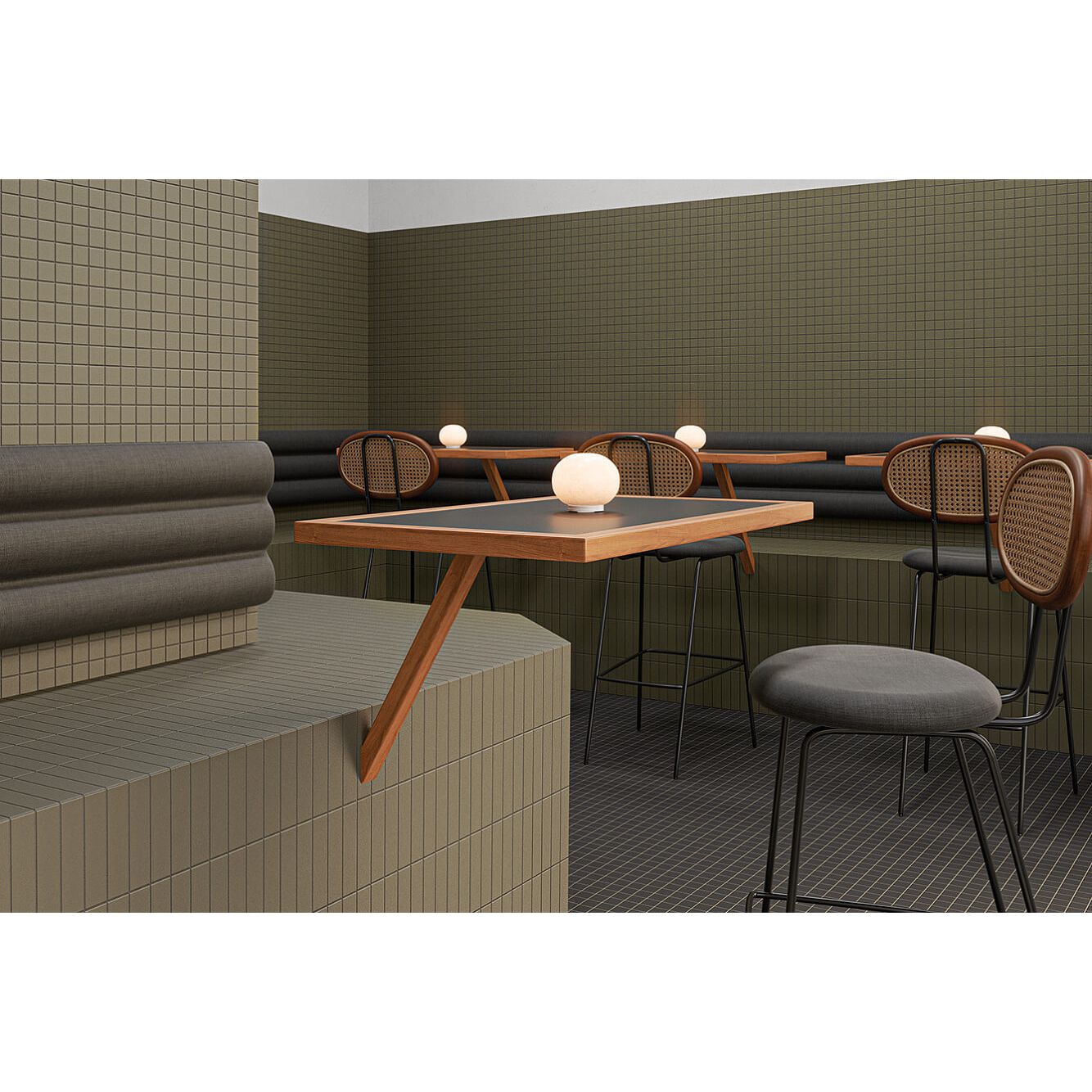 Керамогранит Wow (Вау) Raster Grid S Moss 15x15 см