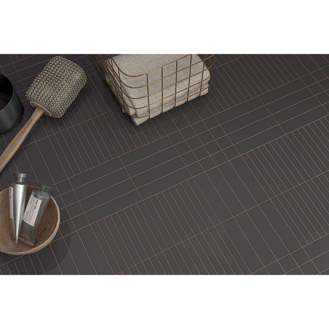 Керамогранит Wow (Вау) Raster Line M Basalt 15x15 см