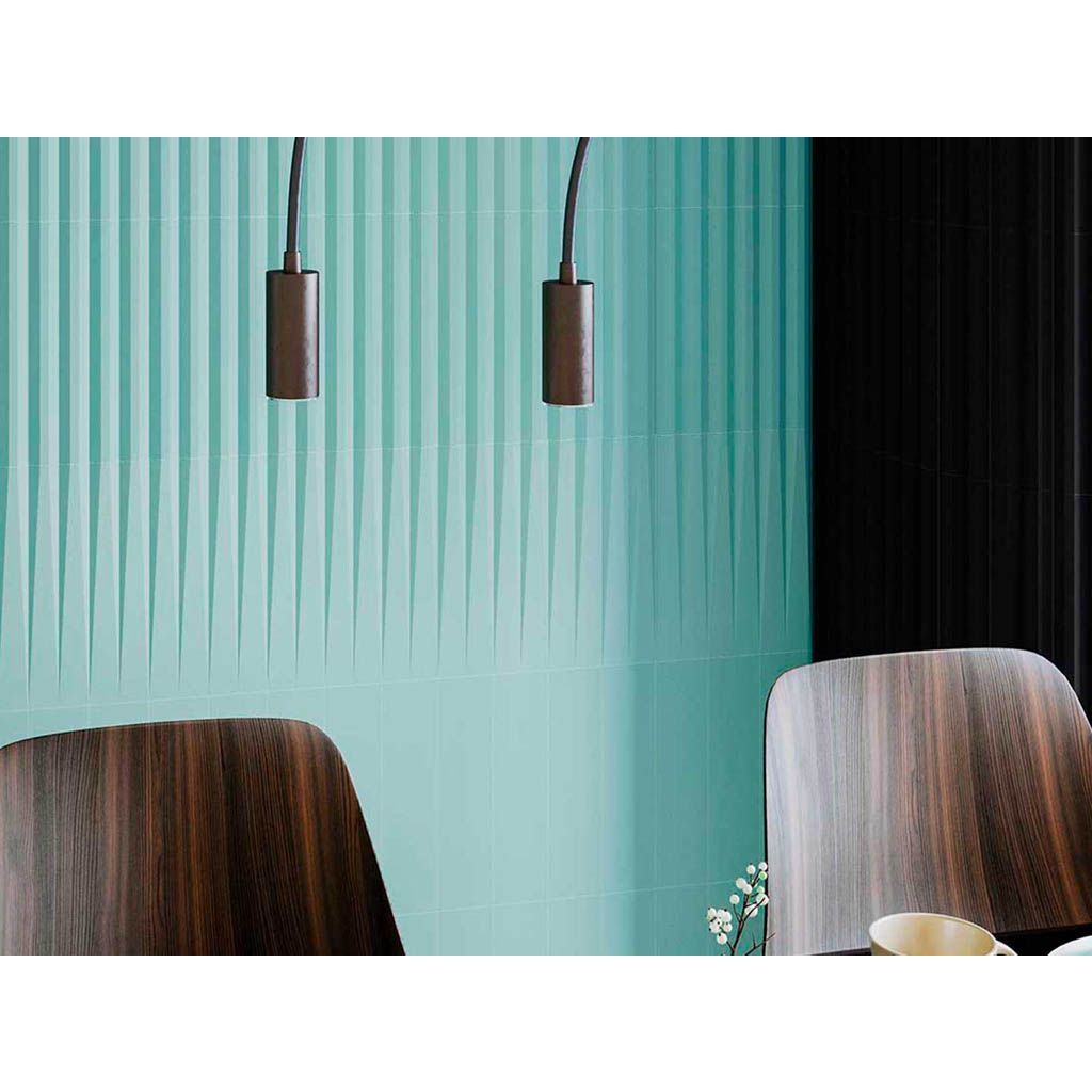 Настенная плитка Wow (Вау) Stripes Liso XL Teal 7.5x30 см