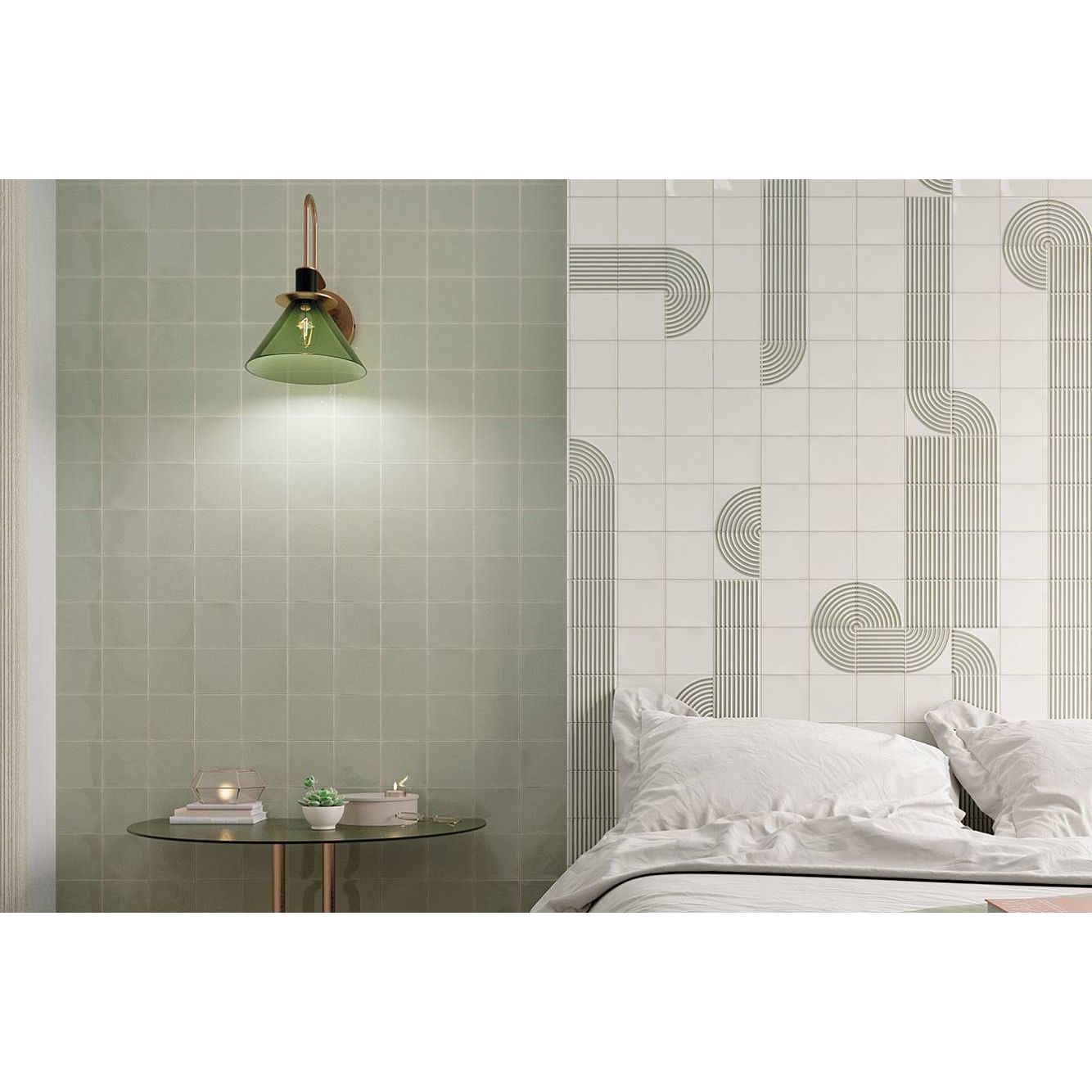 Настенная плитка Wow (Вау) Twister T Mint Grey 12.5x12.5 см