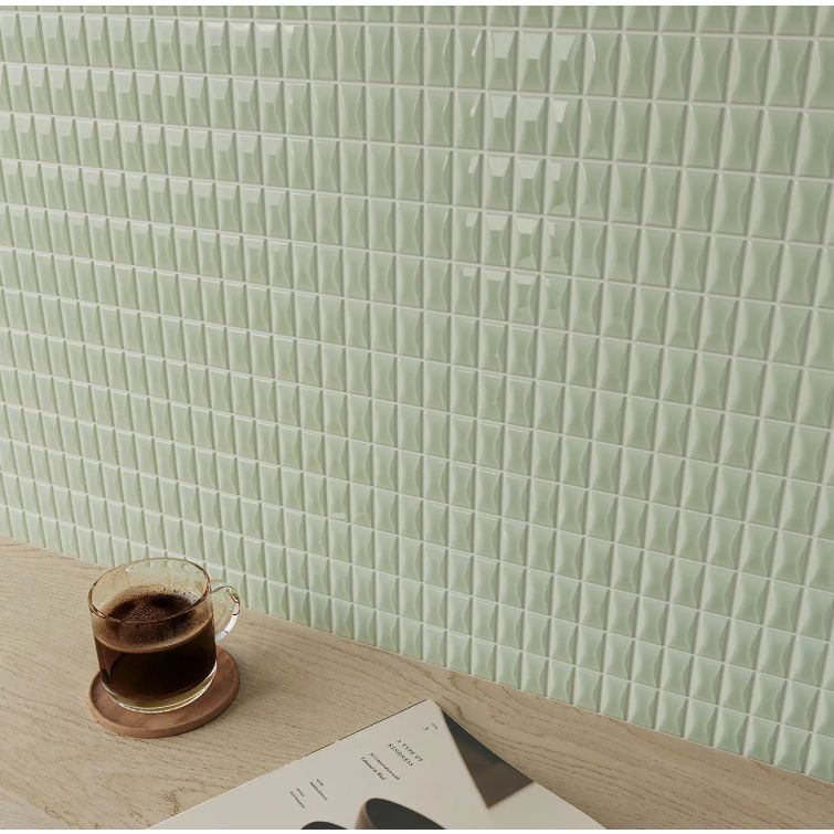 Керамическая плитка Wow (Вау) 3D Bars Bevel Jade Gloss 12,5x25 см