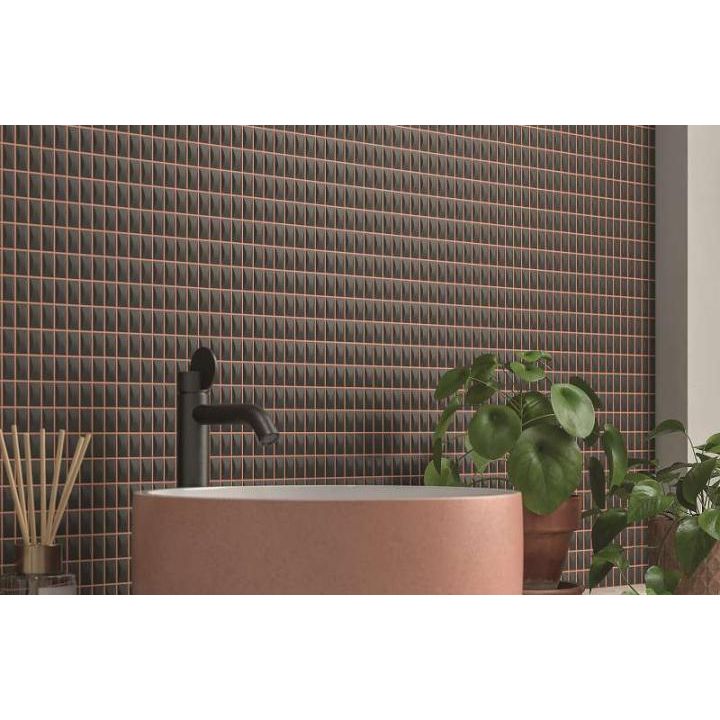 Керамическая плитка Wow (Вау) 3D Bars Bevel Onix Matt 12,5x25 см