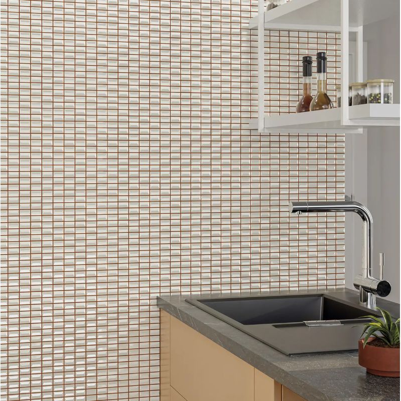 Керамическая плитка Wow (Вау) 3D Bars Diamond Quartz Gloss 12,5x25 см