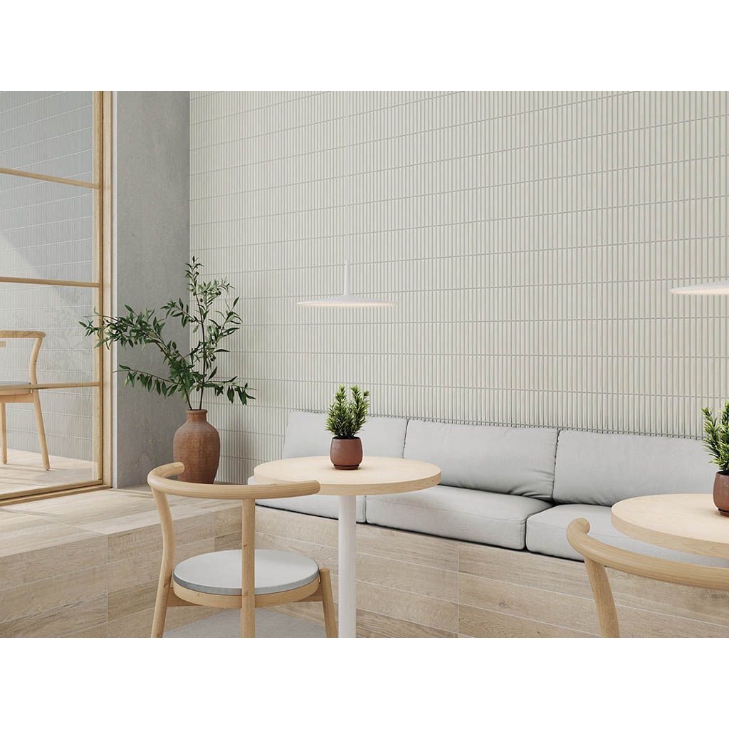 Керамическая плитка Wow (Вау) Sweet Bars Deep White 12,5x25 см