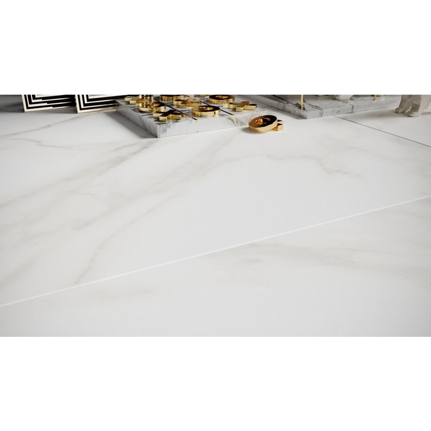 Керамогранит Pieza Ceramica (Пьеза Керамика) Carrara White матовый 60х120 см, CR006012N