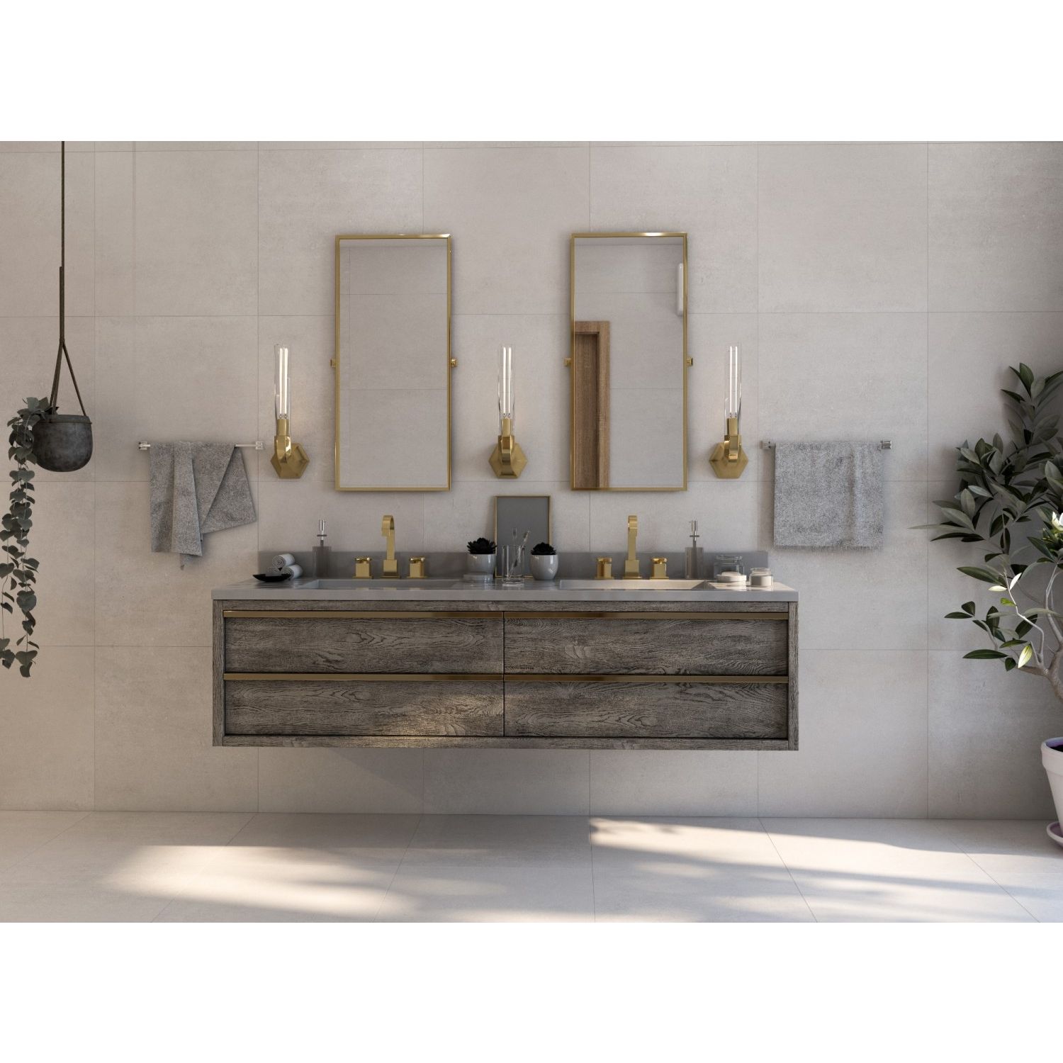 Керамогранит Pieza Ceramica (Пьеза Керамика) Concrete Grey матовый 60х120 см, CN026012N