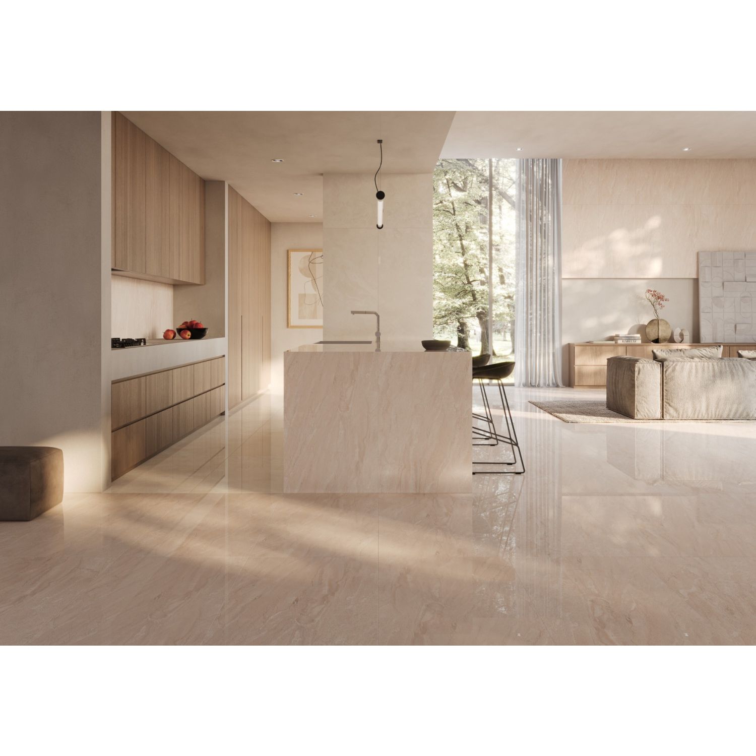 Керамогранит Pieza Ceramica (Пьеза Керамика) Dorsey Beige матовый 60х120 см, DO006012N