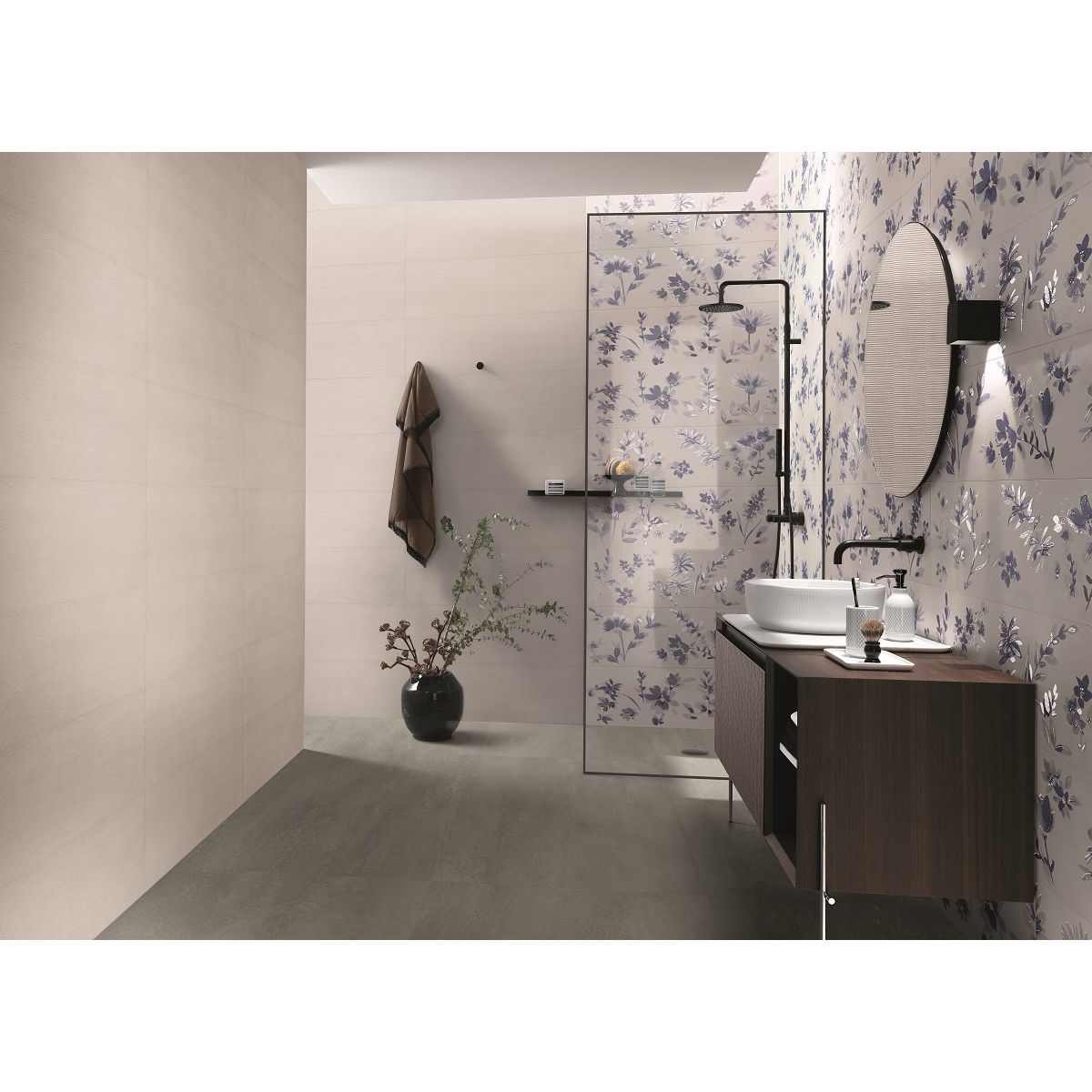 Керамическая плитка Fap Ceramiche (Фап Керамик) Deco&More Flower Blue ректификат 30,5x91,5 см, fRCK