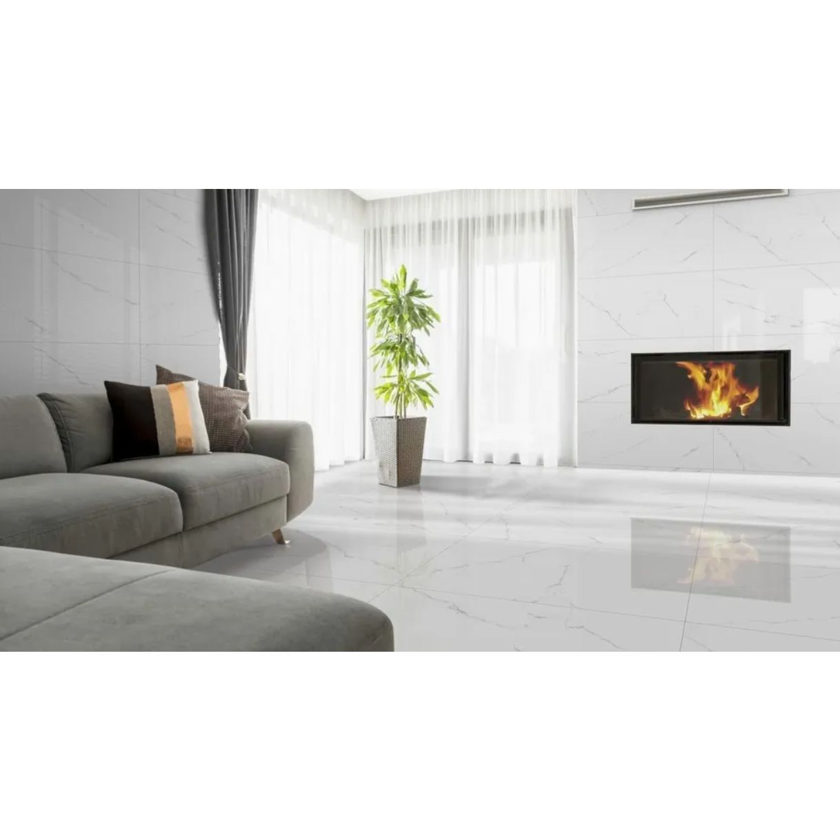 Керамогранит Duna (Дюна) Calacatta Lite Satin 60x120 см, RP-238587