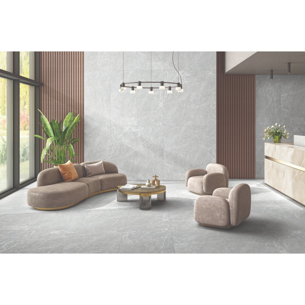 Керамогранит Duna (Дюна) Eternal Grigio Carving 60x120 см, RP-238576