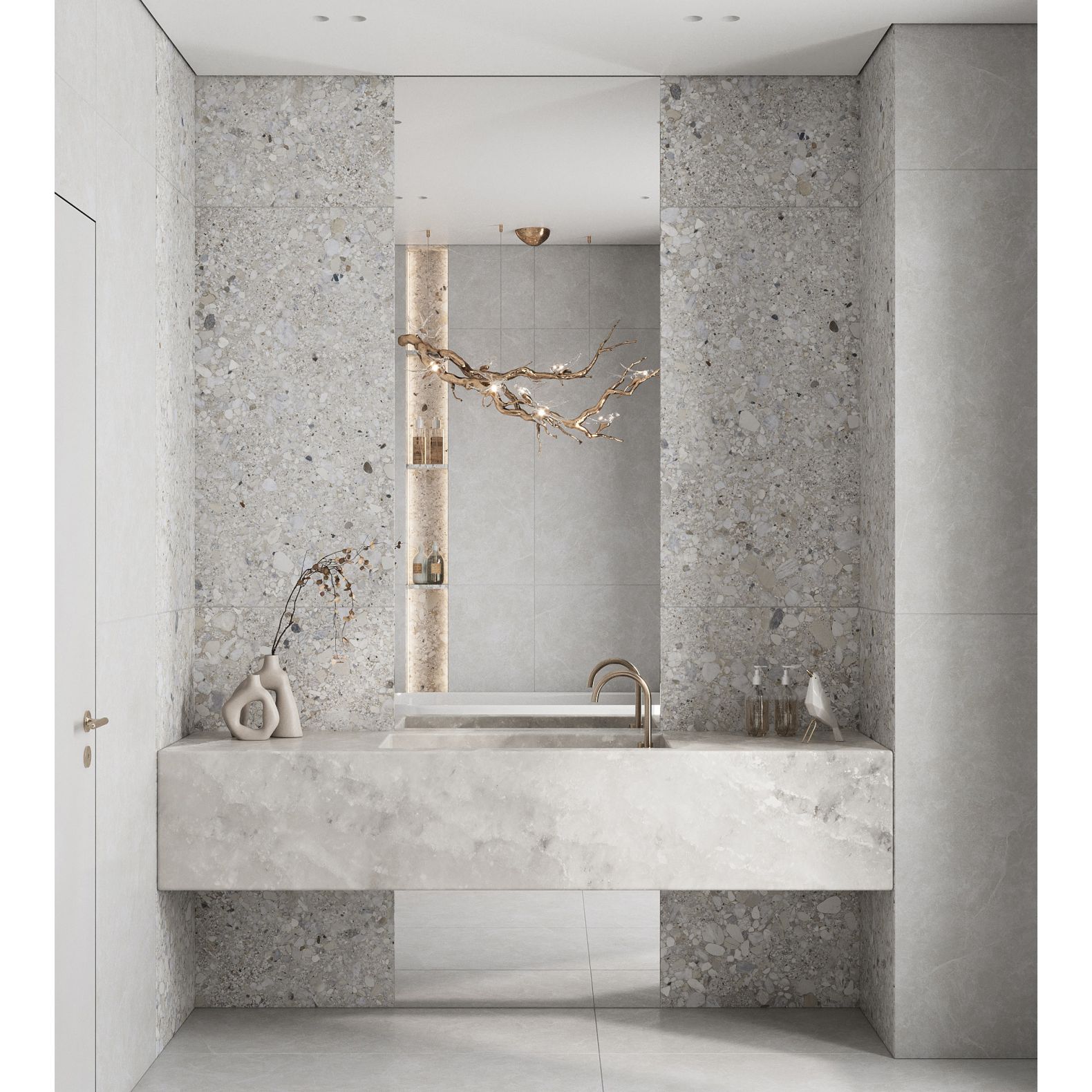Керамогранит Arcadia Ceramica (Аркадиа Керамика) Gliato Terrazzo Solido 60х120 см, SL1001-A