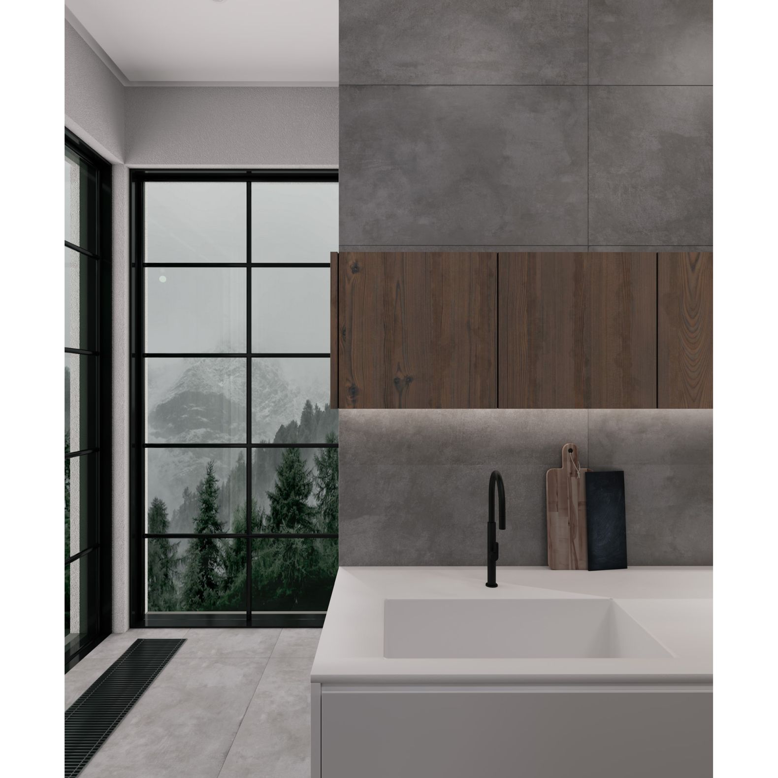 Керамогранит Arcadia Ceramica (Аркадиа Керамика) Cementum Gris 60х120 см, RT7001-A
