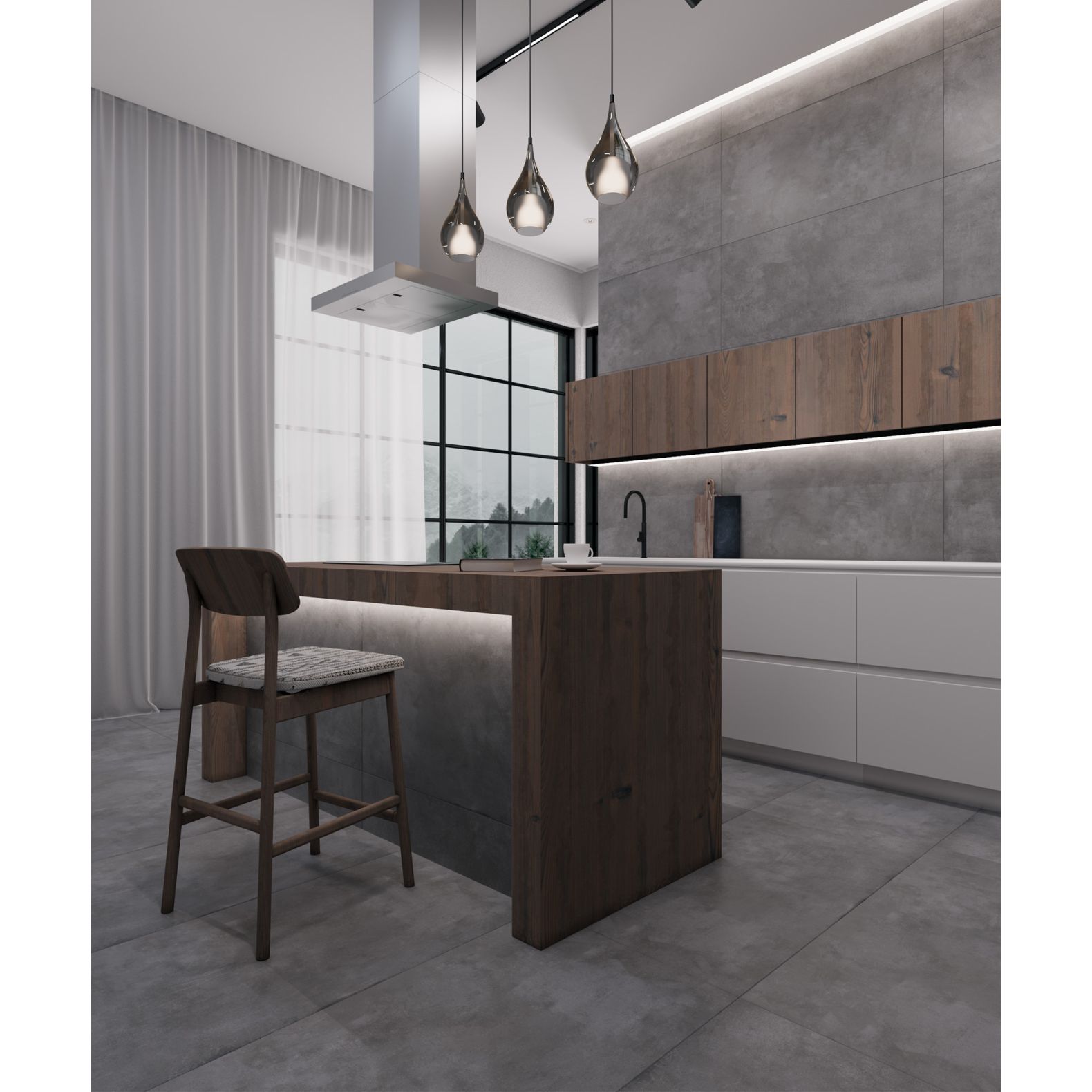 Керамогранит Arcadia Ceramica (Аркадиа Керамика) Cementum Gris 60х120 см, RT7001-A