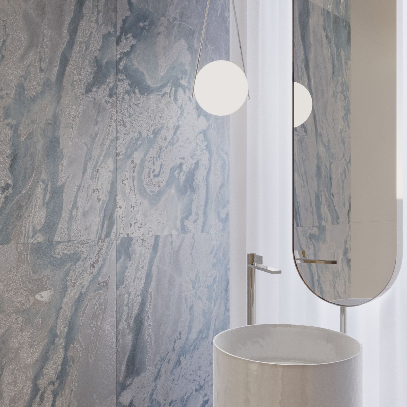 Керамогранит Arcadia Ceramica (Аркадиа Керамика) Ocean Aqua Shape + Glue Art 60х120 см, SH1007-G