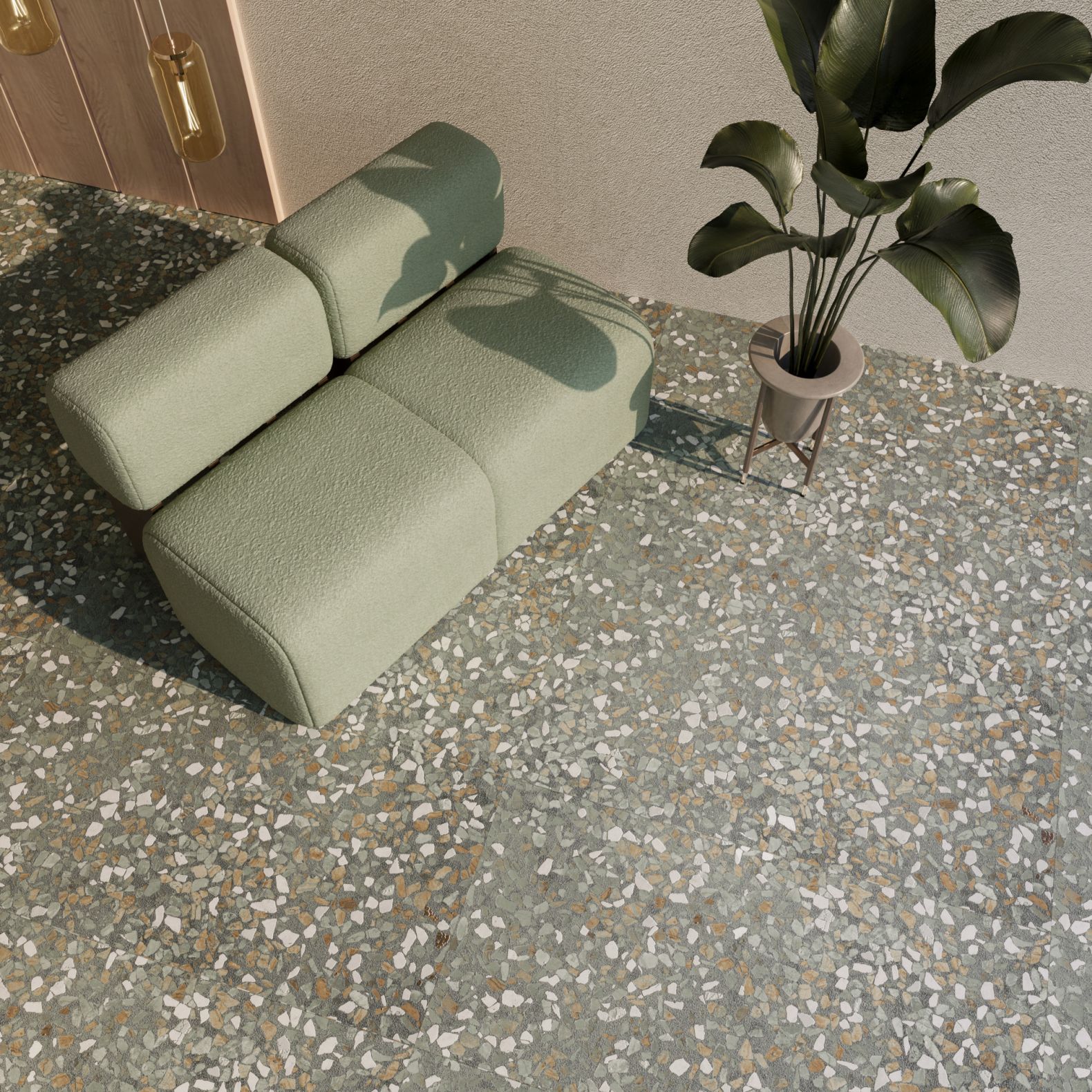 Керамогранит Arcadia Ceramica (Аркадиа Керамика) Veneziano Terra Verde Shape+Glue Art 60х120 см, SH1009-G