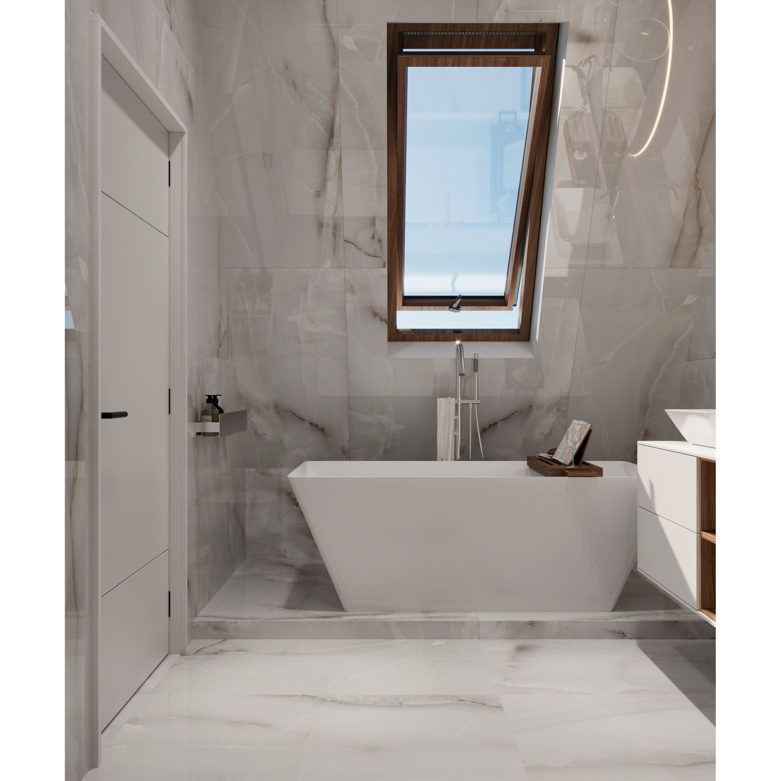 Керамогранит Arcadia Ceramica (Аркадиа Керамика) Onyx Line Grey 60х120 см, FP1025-A