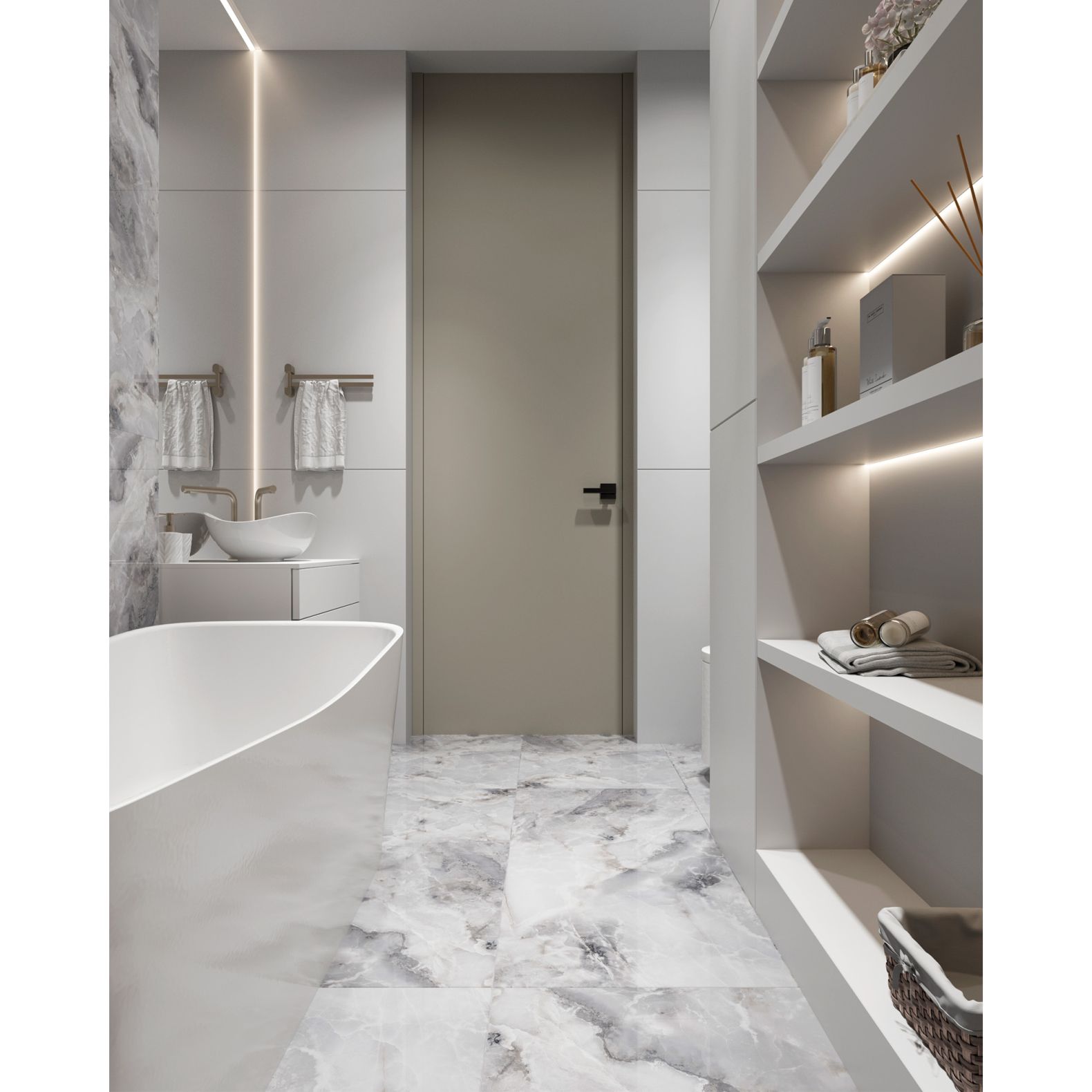 Керамогранит Arcadia Ceramica (Аркадиа Керамика) Invisible Onyx Grey 60х120 см, FP1026-A