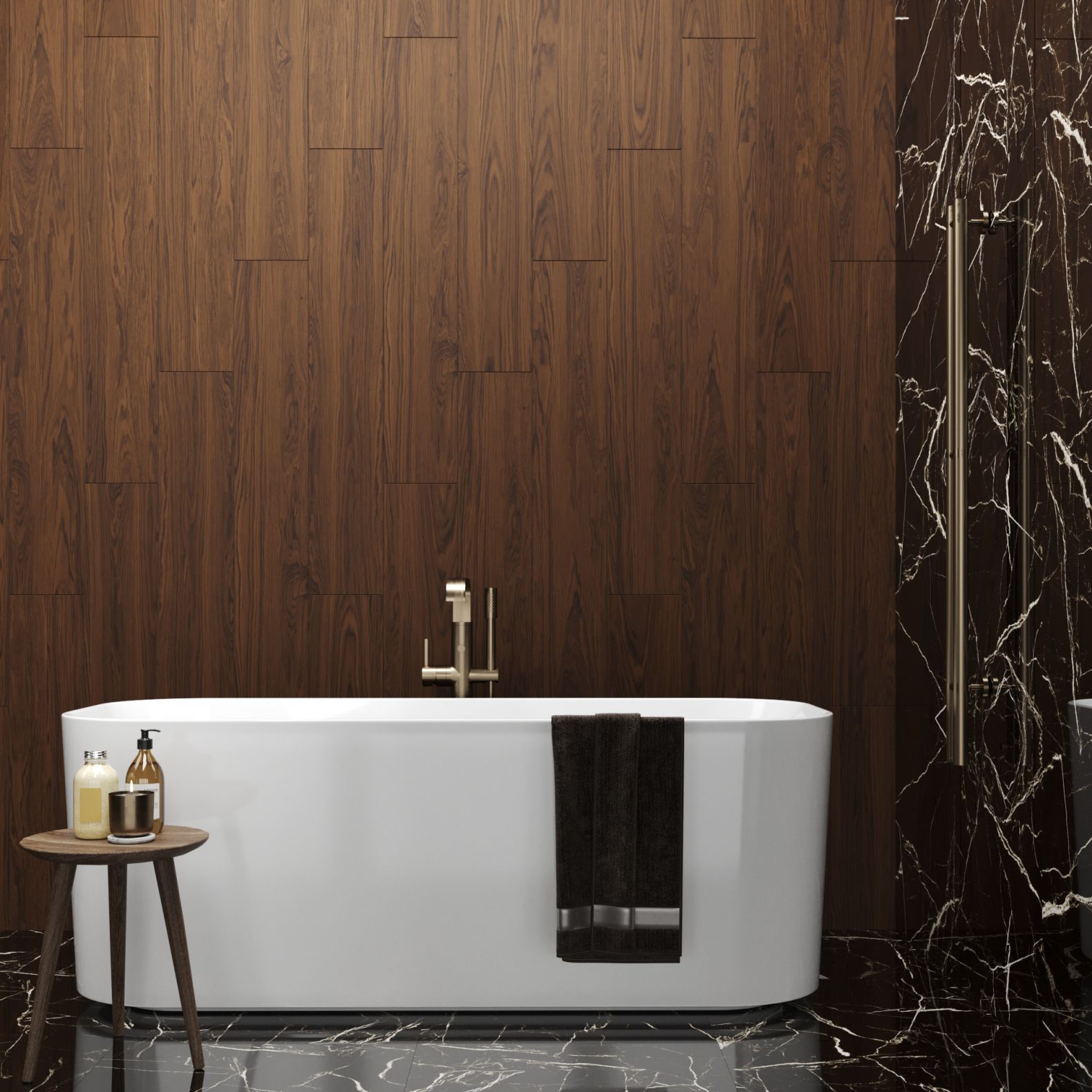 Керамогранит Creanza (Креанза) Crissel Wood Wenge 20х120 см, CW-RT08-B