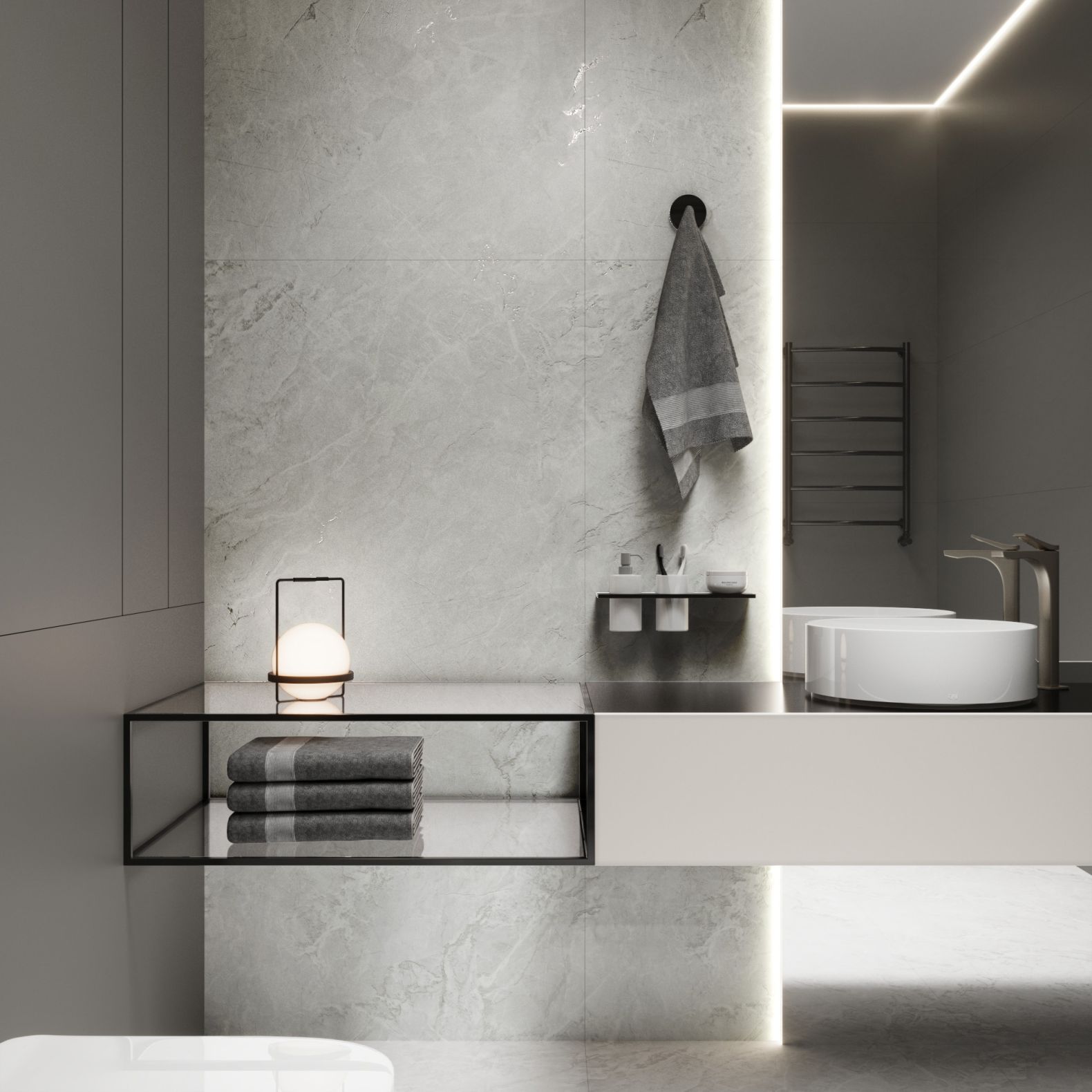 Керамогранит Creanza (Креанза) Bolivia Ice 80х160 см, CZ-CR02-B