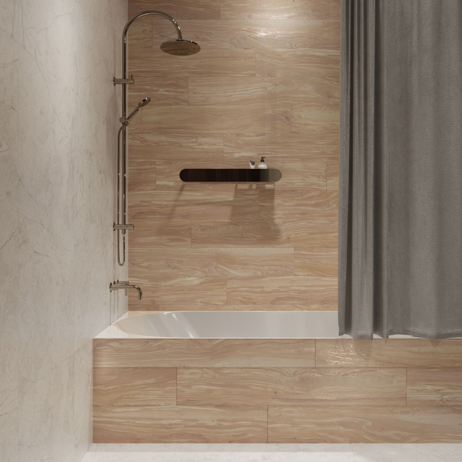 Керамогранит Creanza (Креанза) Pearsian Wood Ivory 20х120 см, CW-CR02-B