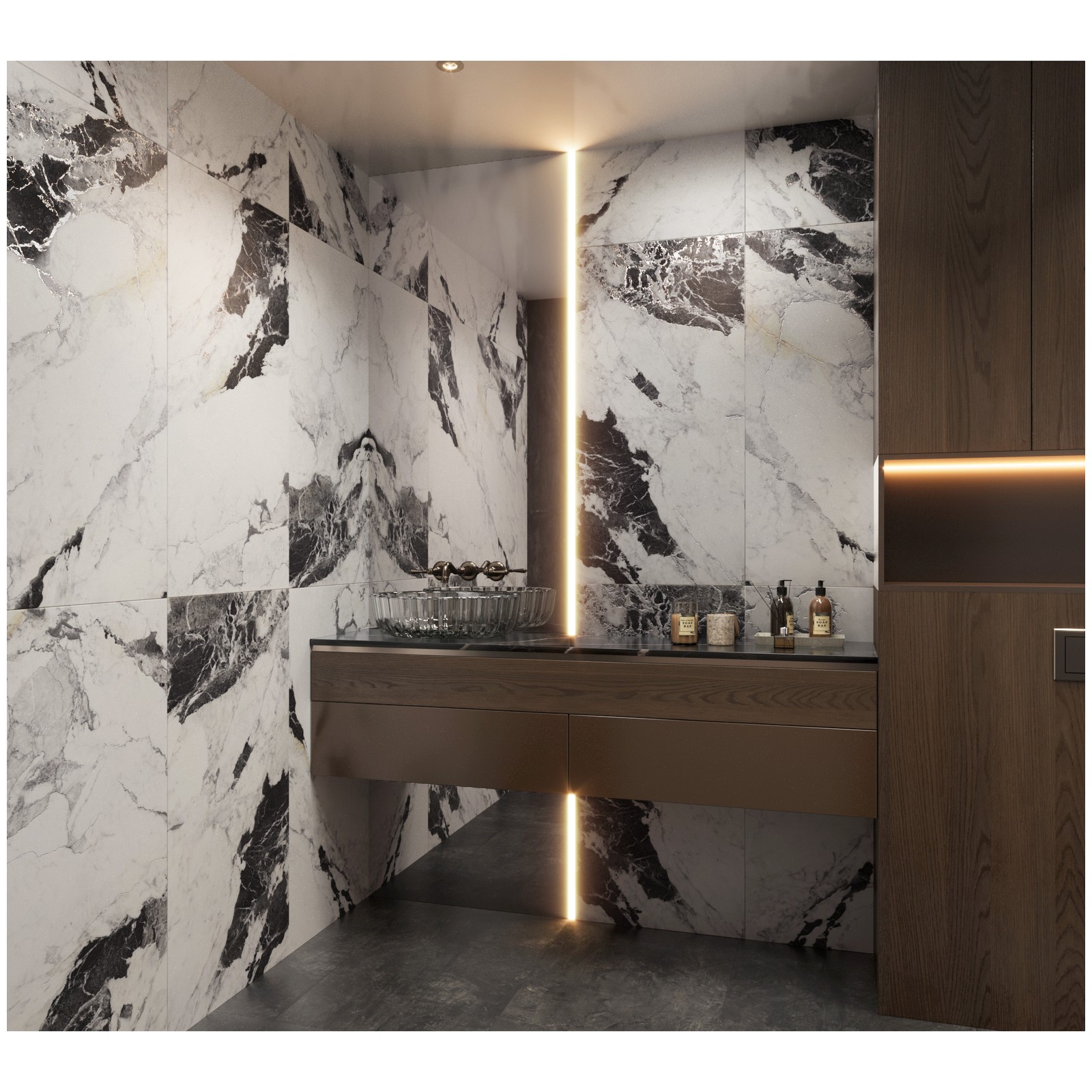 Керамогранит Креанза Melvin Dark 120x60 см BS1001-B, Creanza