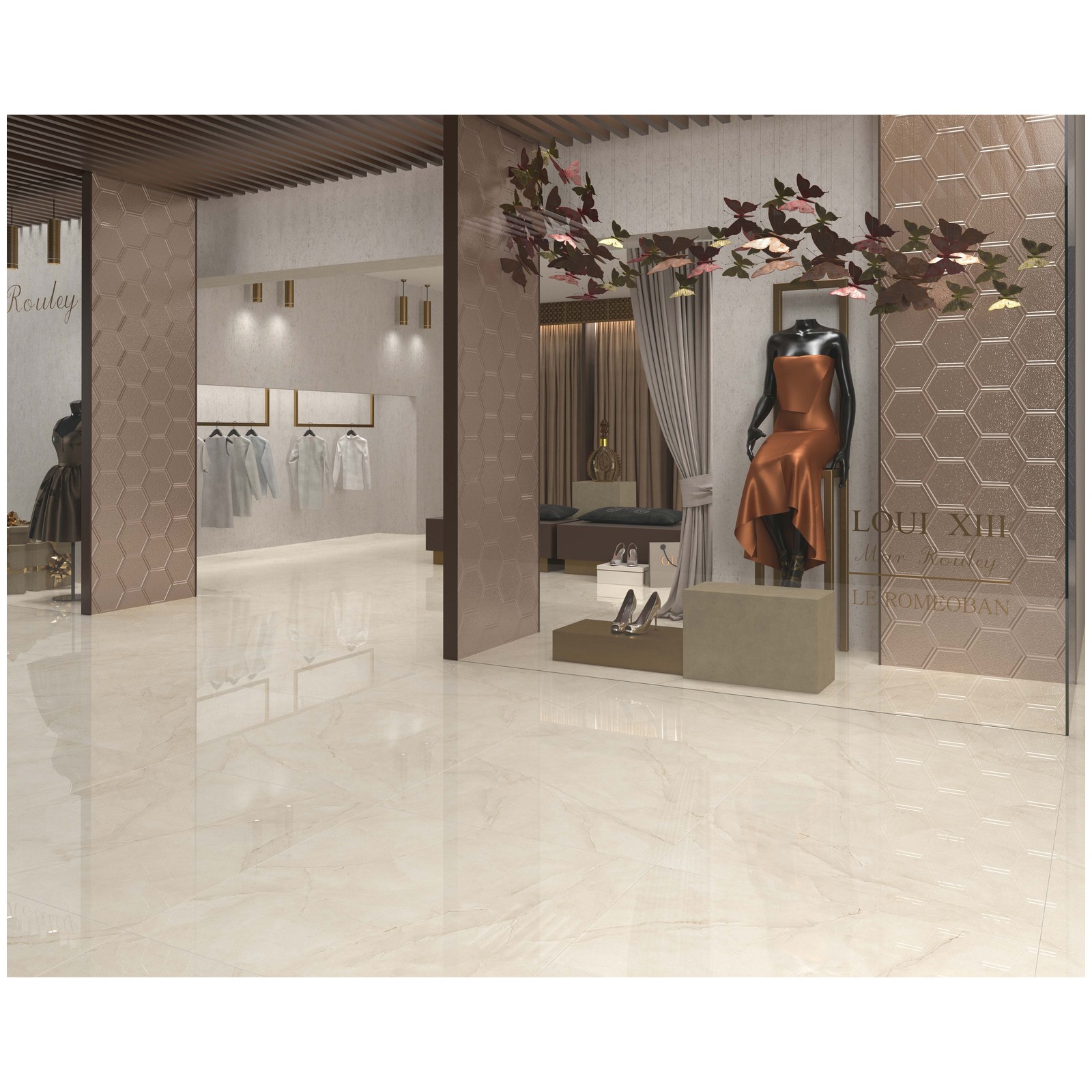 Керамогранит Dune Cremabella 90х90 см розовый полированная 188203