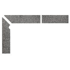 Плинтус для ступеней Interbau (Интербау) Alpen 058 Флорентинер Антрацит левый 31x7.3 см