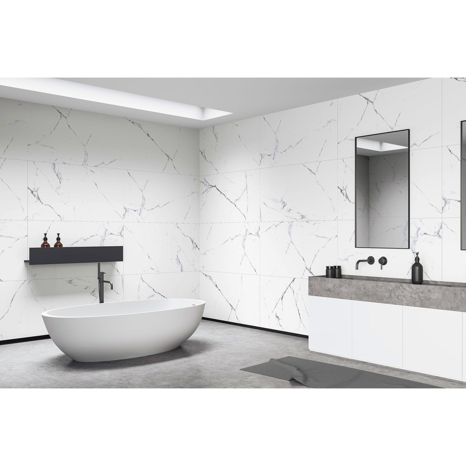 Керамогранит Premium Global Tile (Премиум Глобал Тайл) Olivia Белый матовый 60x120 см, PGT120609403MGR