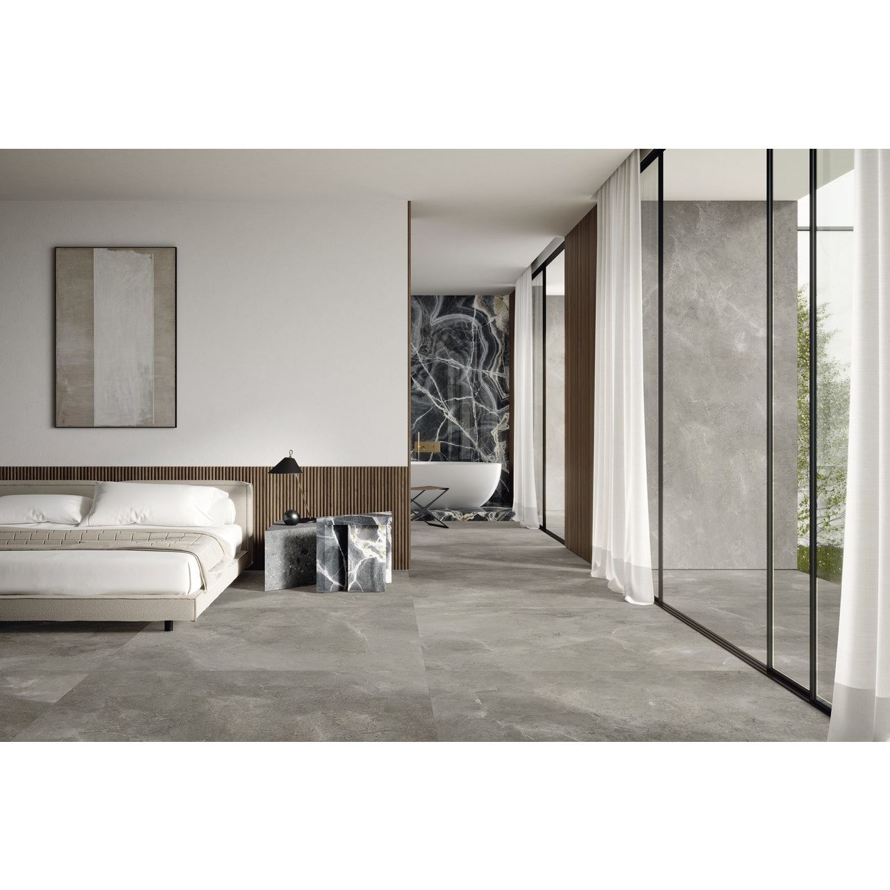 Керамогранит Ariostea Ceramica (Ариостэ Керамика) Ultra Pietre Galaxy Grey natural 75x150 см, UP6S157683