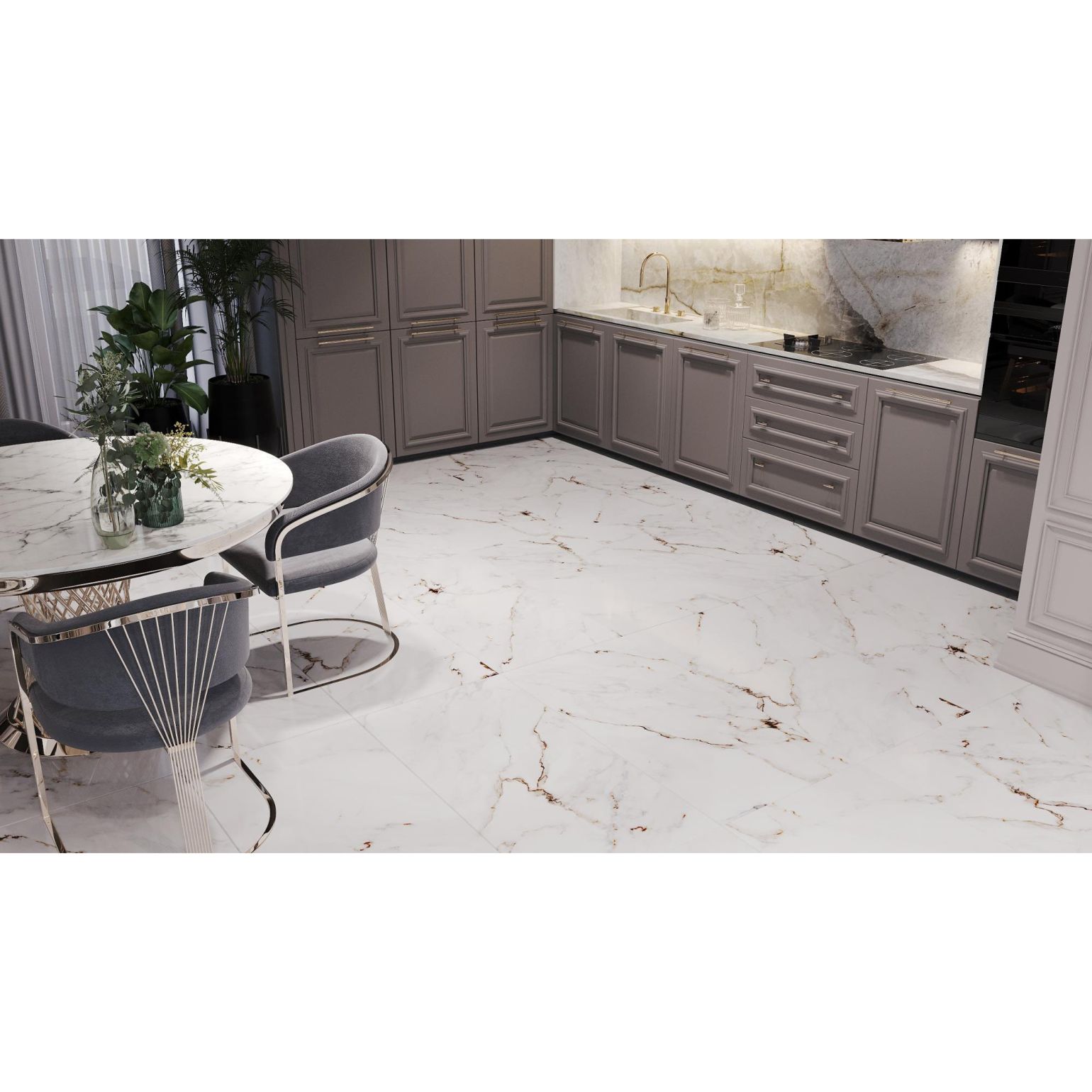 Керамогранит Kerald (Кералд) Royal Statuario Glossy 60х120 см