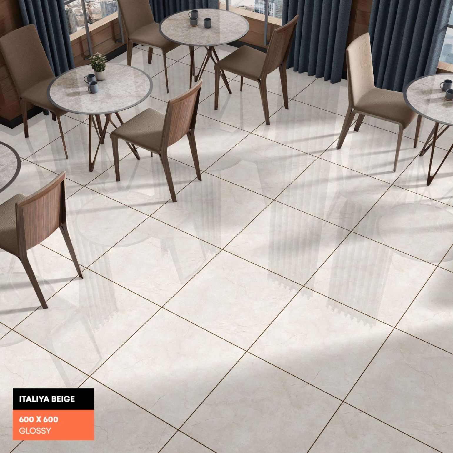 Керамогранит Kerald (Кералд) Italiya Beige Matt 60х60 см