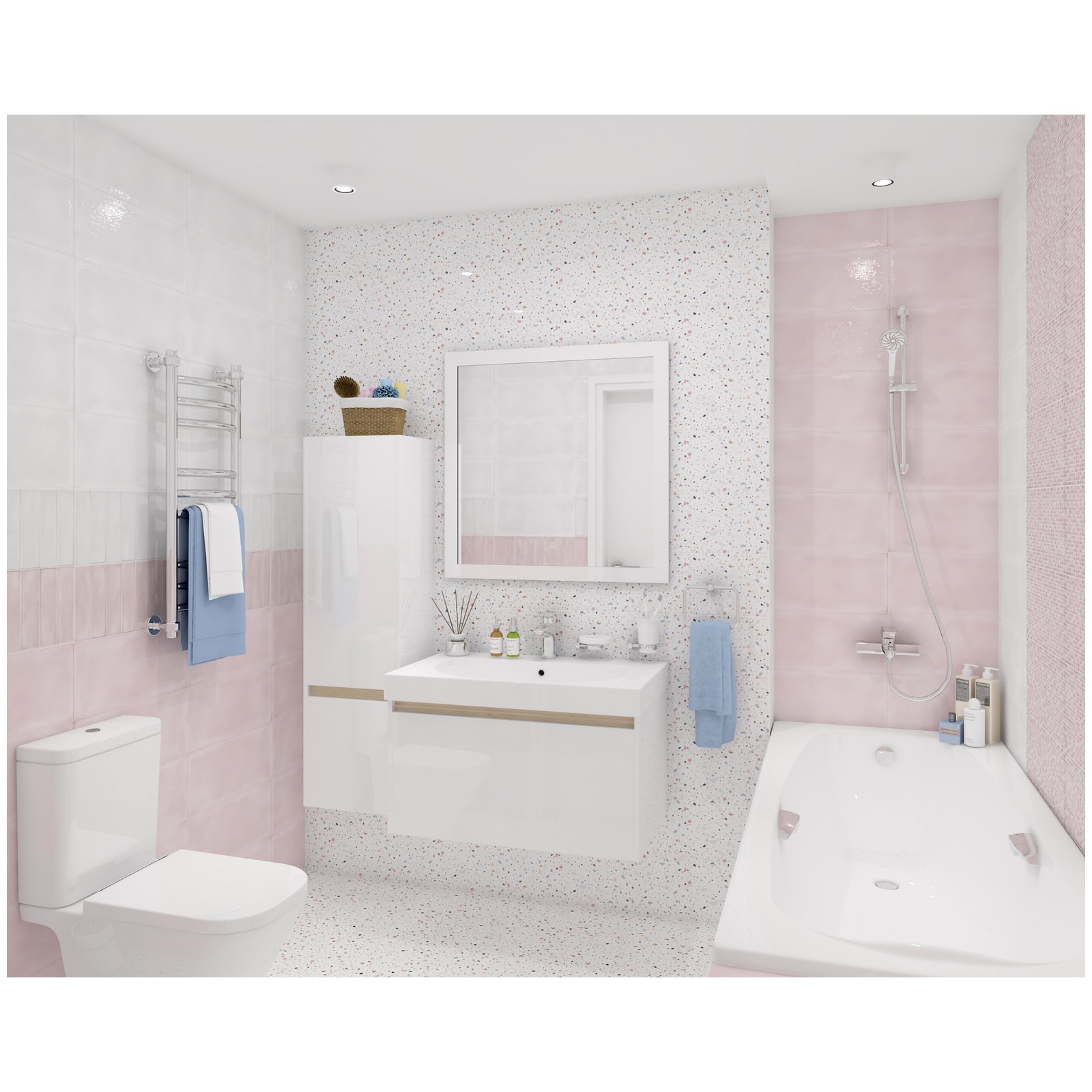 Вставка Церсанит Pudra 44х20 см бежевый PD2G011, Cersanit