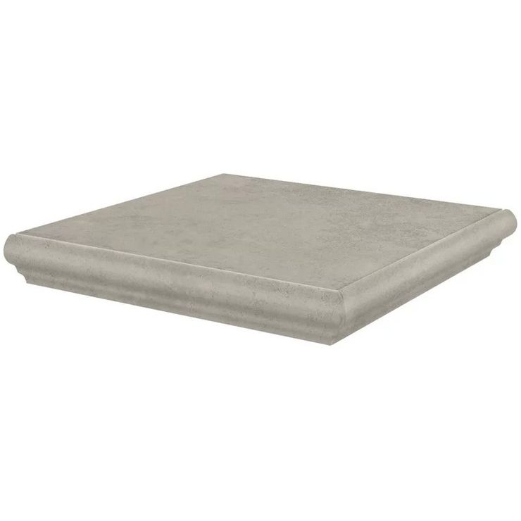 Ступень угловая Kerama Marazzi (Керама Марацци) Хадду серая светлая матовая 34x34x0,8 см, KM4040G0011NGTA