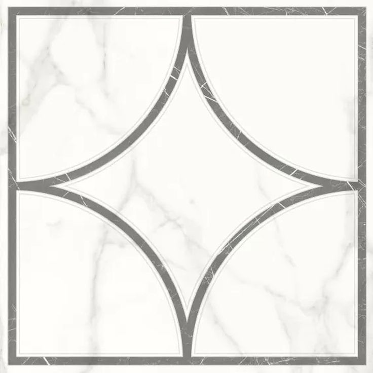Декор Lasselsberger (LB Ceramics) Каррара Нова Белый геометрия матовый 45x45 см, 7346-0002-1001