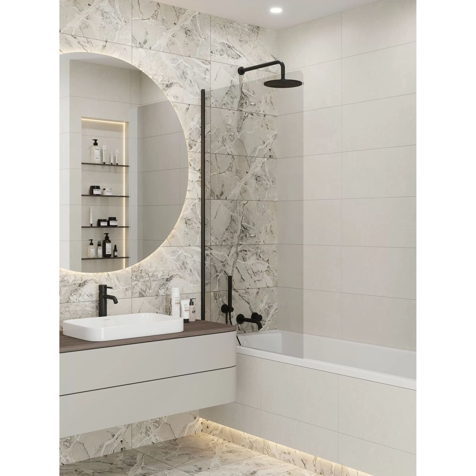 Керамогранит Декор Lasselsberger (Ласселсбергер) Шварц светло-бежевый 30х60 см (7260-0035)