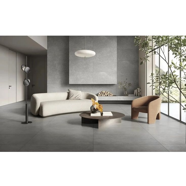 Керамогранит Vitra (Витра) CementBase Серый Матовый R10A Ректификат 60х120 см, K948557R0001VTER