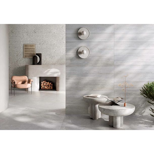 Керамогранит Vitra (Витра) StoneSystem Чеппо Ди Гре Серый матовый R10A 60x120 см, K948097R0001VTER