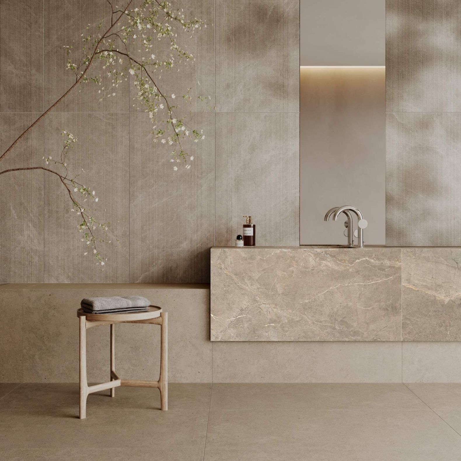 Керамогранит Vitra (Витра) StoneSystem Пьетра Рома Табачный матовый R10A 60x120 см, K948101R0001VTER