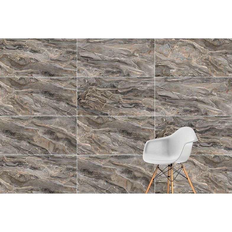 Керамогранит Vitra (Витра) MarbleSet Оробико Темный Греж лаппатированный R9 ректификат 60x120 см, K951333LPR01VTEP