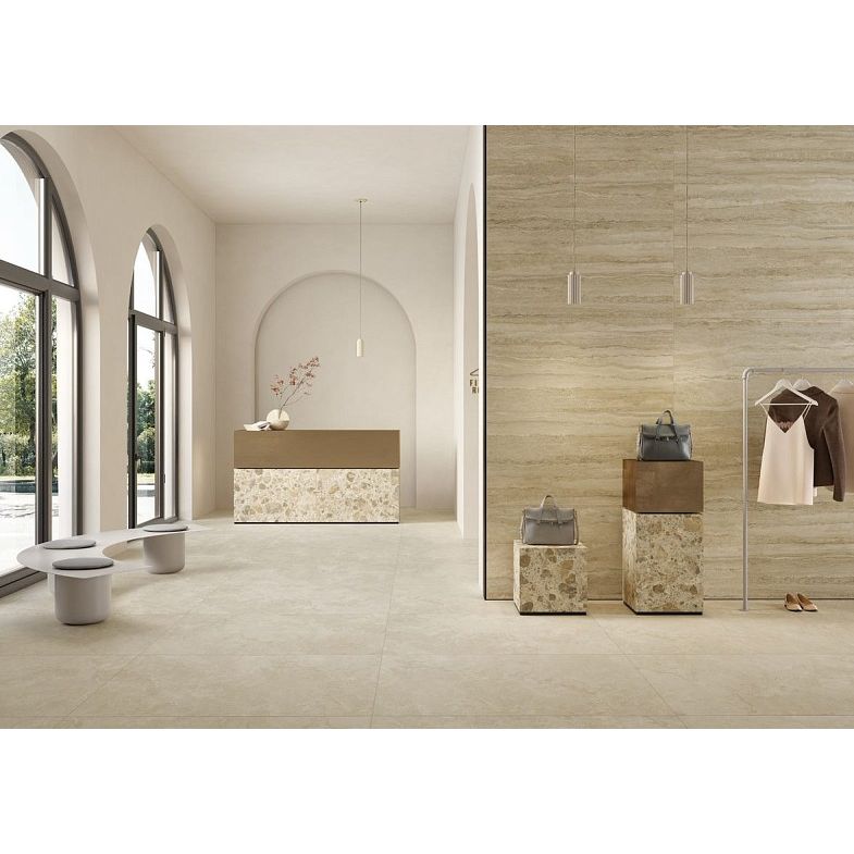 Керамогранит Vitra (Витра) CityStone Травертин Линейный матовый R10A 7 ректификат 60x120 см, K951847R0001VTEP