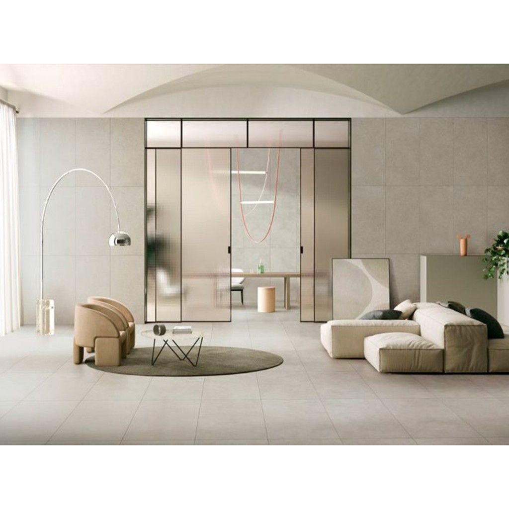 Керамогранит Vitra (Витра) MicroCement Кремовый Матовый R10A Ректификат 60x60x0.8 см, K947914R0001VTET