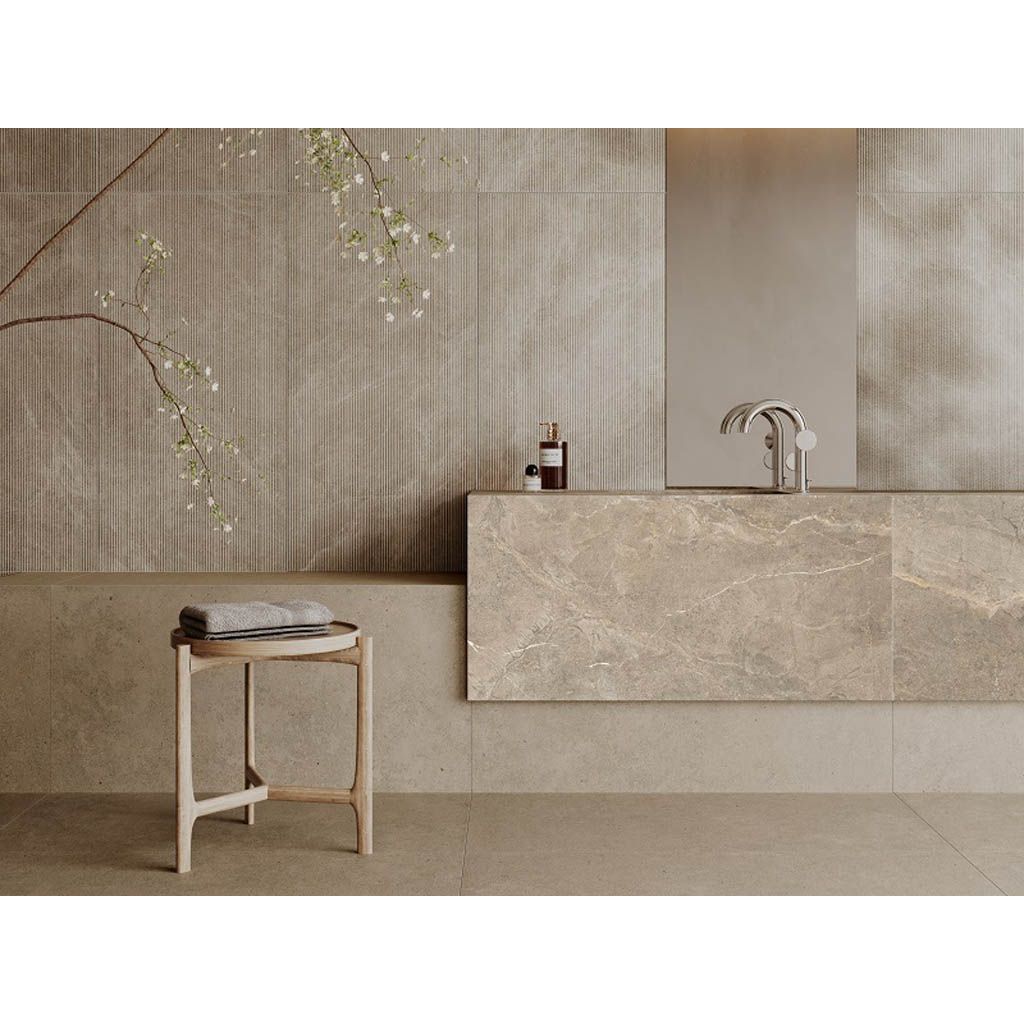 Керамогранит Vitra (Витра) StoneS Пьетра Рома Табачный Матовый Ректификат 60x120 см, K948101R0001VTER