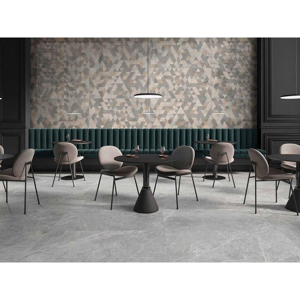 Керамогранит Vitra (Витра) Marmostone Светло-серый лаппатированный R9 60x120x0.9 см, K951325LPR01VTET
