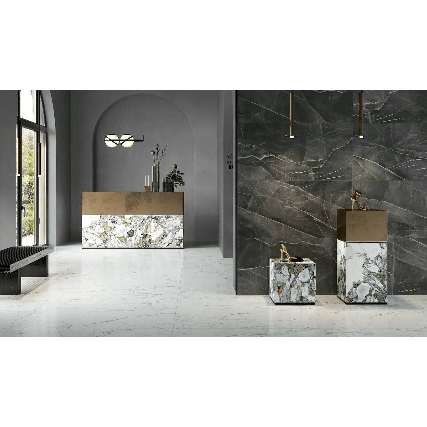 Керамогранит Vitra (Витра) CityMarble Статуарио Венато лаппатированный R9 60x120x0.9 см, K951844LPR01VTEP