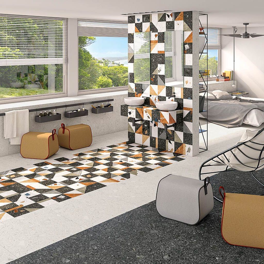Керамогранит Arcana Ceramica (Аркана Керамика) Stracciatella Miscela-R Grafito 60x120 см, ARC_STR_MG60120
