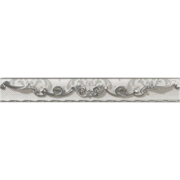 Бордюр El Molino (Эль Молино) Moldura Poem Plata-Perla 3.5x25 см