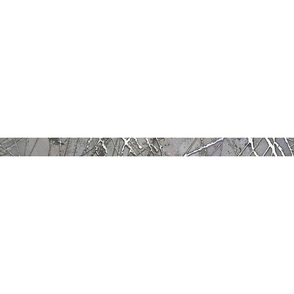 Бордюр Brennero Ceramiche (Бреннеро Черамике) Mineral List. Bright Silver 3.8x60 см