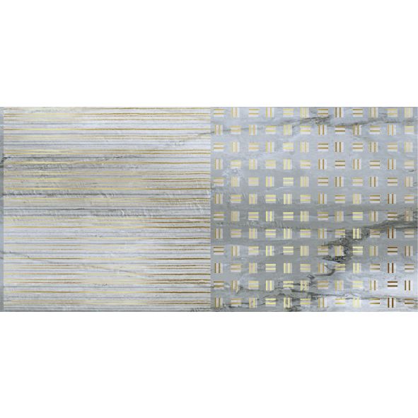 Керамогранит Brennero Ceramiche (Бреннеро Черамике) Venus Decor Lumia Gold Blu Lapp Rett 30x60 см (комплект из 2 штук)